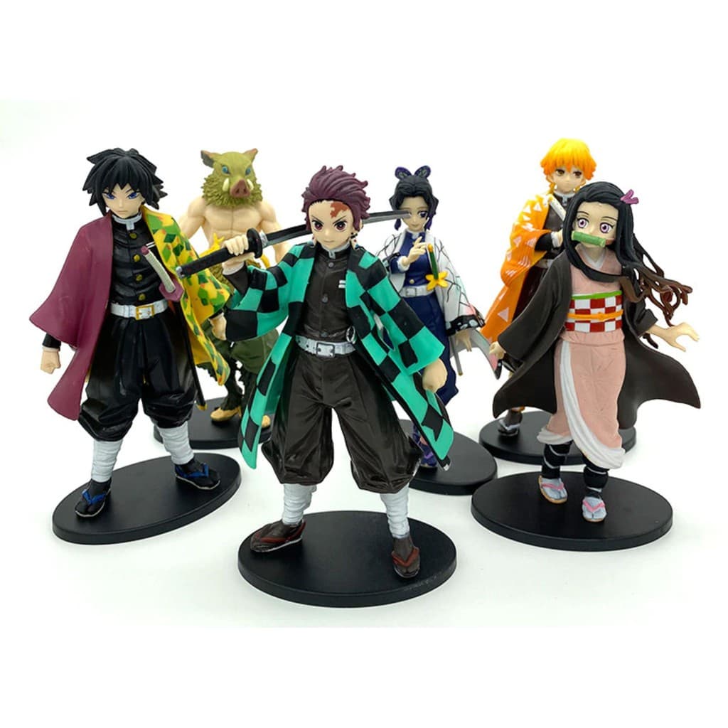 Boneco  Action Figure Colecionável Kimetsu No Yaiba Demon Slayer ESCOLHA OPERSONAGEM Inosuke Hashibira Nezuko  Tanjiro Kamado Zenitsu Agatsuma Giyuu Tomioka Shinobu miniatura