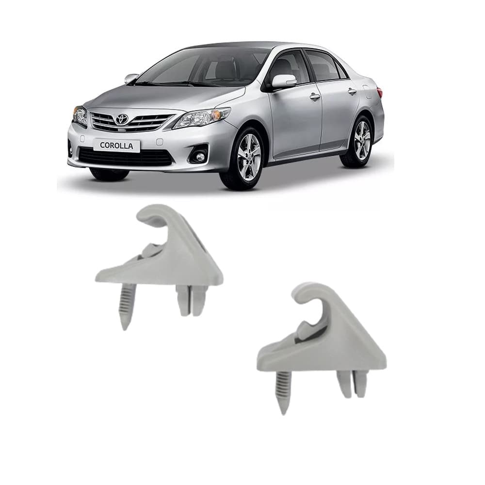 Par suporte presilha quebra sol Toyota corolla 2014  2019 Hilux 2004 2013 Sw4 2015 cor cinza claro