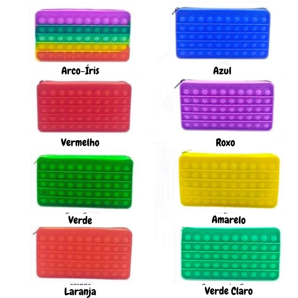 Estojo Pop It Escolar Fidget Toy Necessaire Original