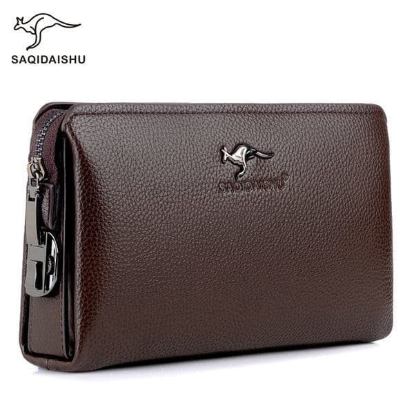 A.T.A Canguru bloqueio de combinação de grande capacidade mens wallet business casual handbag