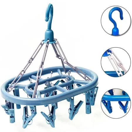 Varal Oval Com 16 Prendedores Ideal Para Roupas Intimas