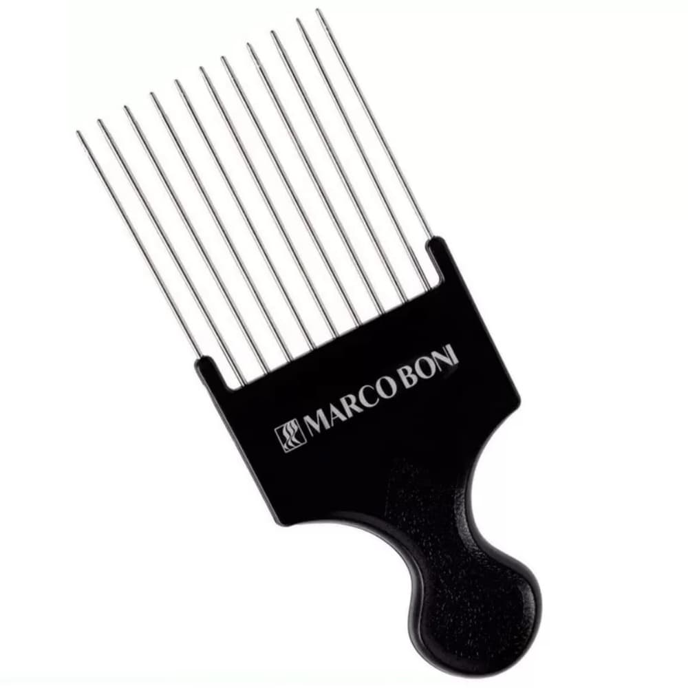 Pente Garfo Afro Marco Boni Dentes de Metal Volume Profissional Cabelo Crespo