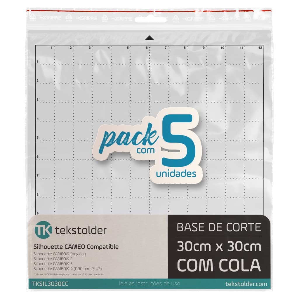 SILHOUETTE PACK COM 5 PEÇAS - BASE DE CORTE 30X30 COM COLA