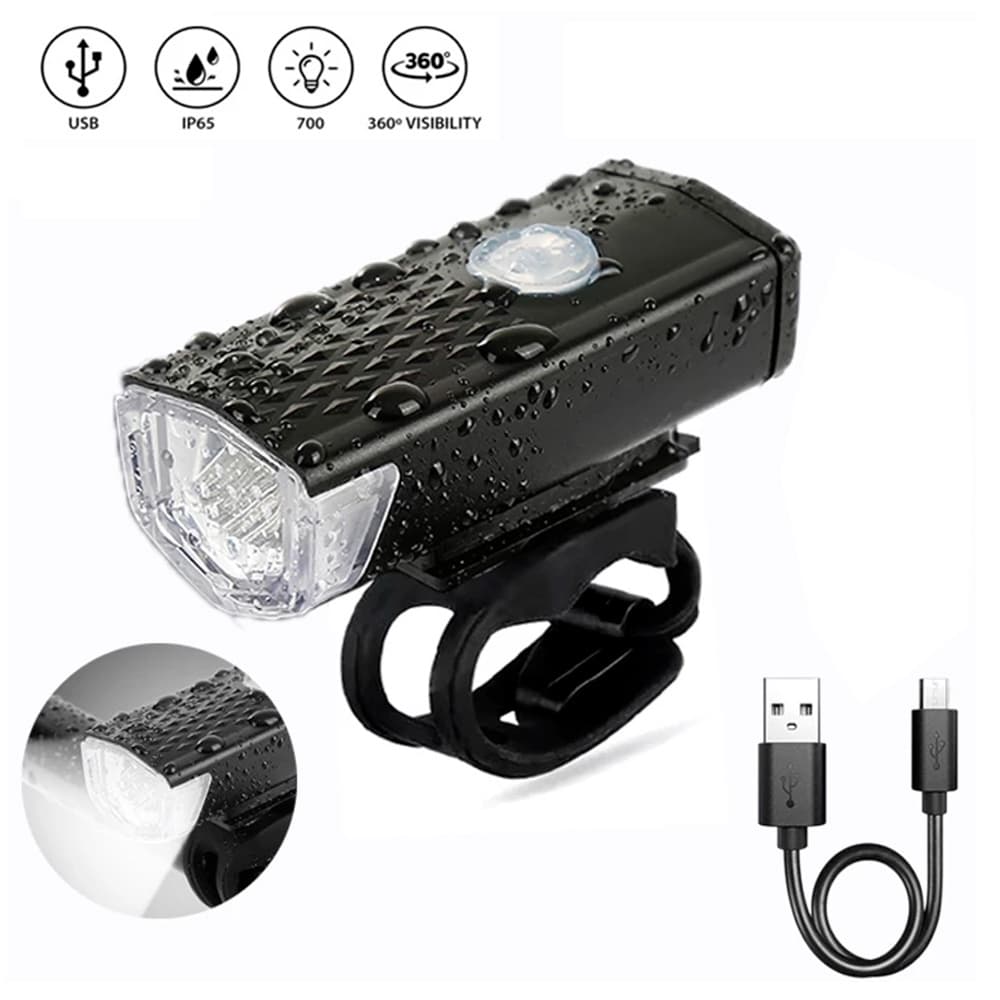 Lanterna Farol Para Bicicleta Bike Bateria Recarregável Usb Bike Led Ciclismo Mtb