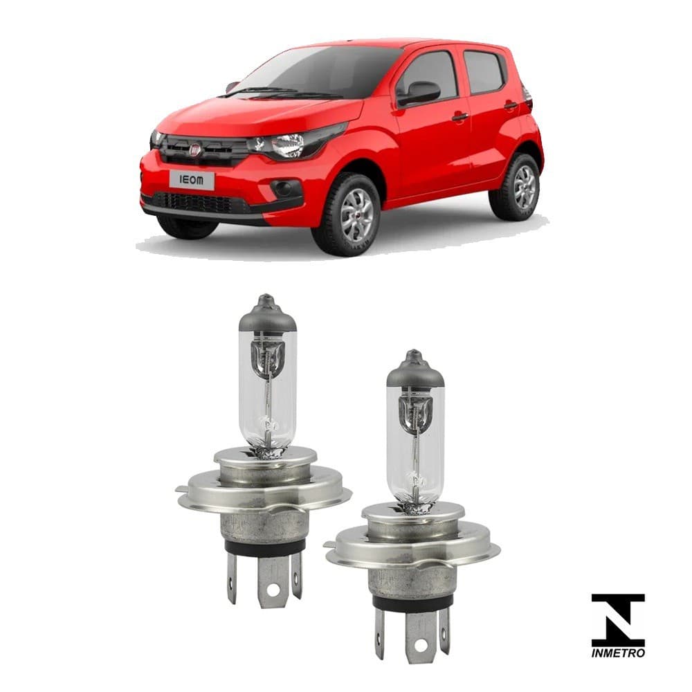Par De Lâmpadas Fiat Mobi Farol Alto Baixo 12V H4 60/55w