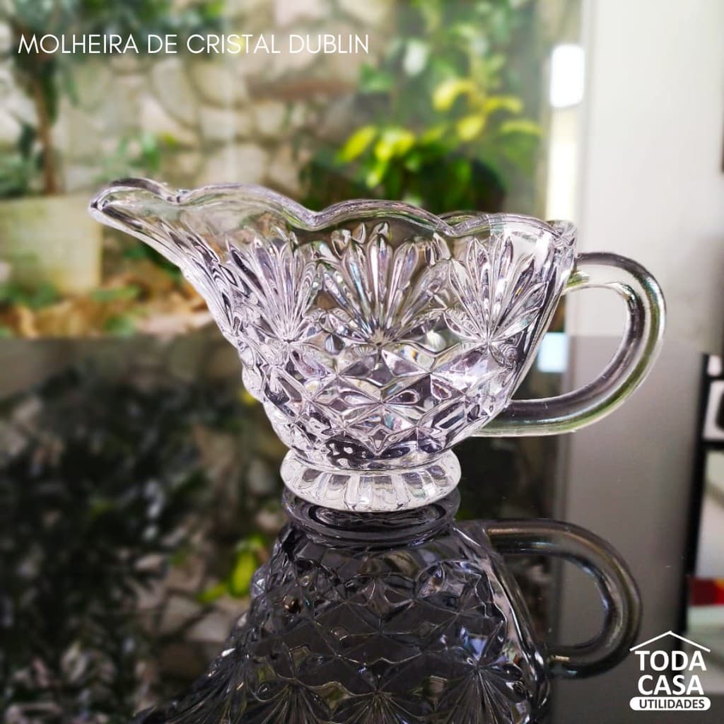 Molheira de Cristal Lapidado Dublin/ Porta molho de pimenta/ Recipiente para molho 140 ml Lyor