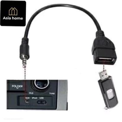 Cabo Adaptador Usb Femea P2 Macho Entrada Auxiliar ( asia home)