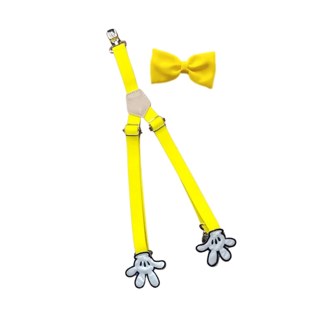 Kit Suspensório Infantil Tema Mickey e Gravata Borboleta