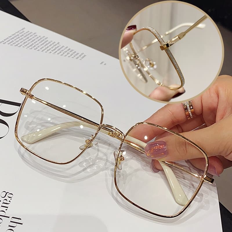 Anti-Radiação Quadrado Luz Azul myopia Óculos Femininos