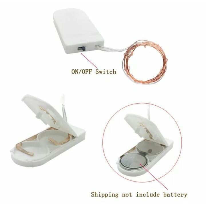 6 Fios Fada Luz Led Cordão 2m 20 Leds Decoração Cobre Fita Decoração Quente
