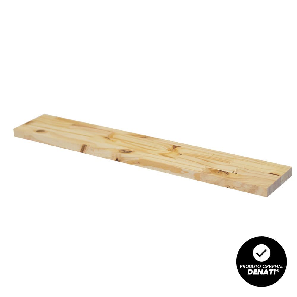 Prateleira Estante 60x10 Madeira Painel Pinus Nicho Casa Quarto + Suporte Invisível
