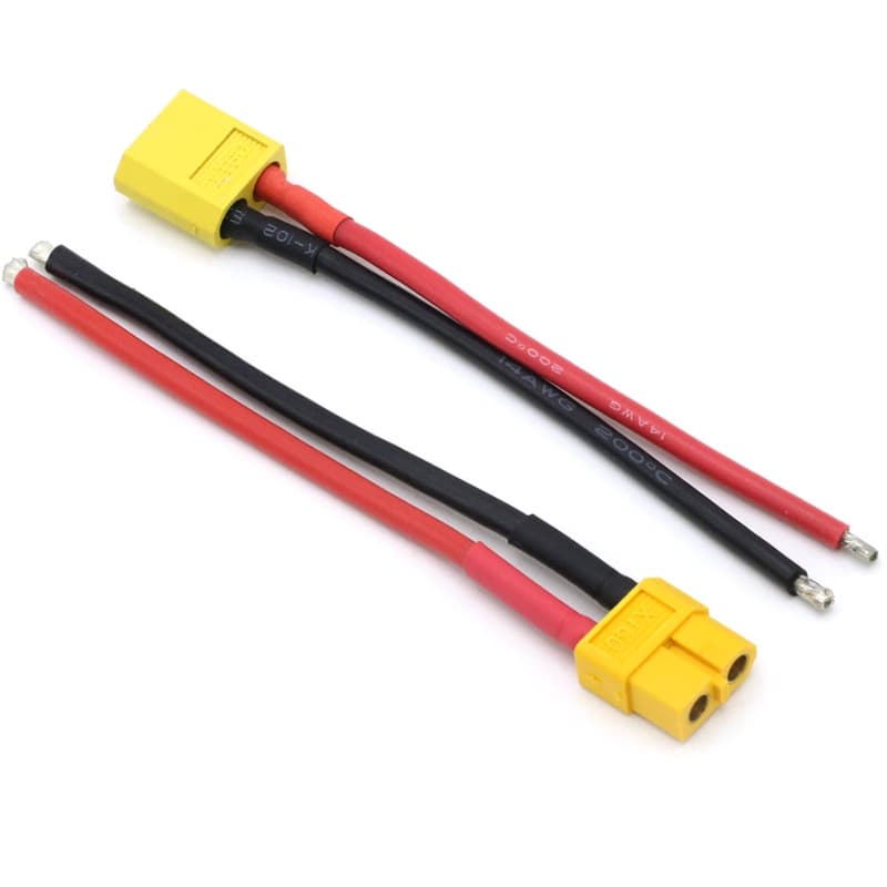1pcs XT60 Conector Macho Fêmea Com Fio De Silicone 10CM 14AWG Para Bateria Rc Lipo Airplane Car Boat