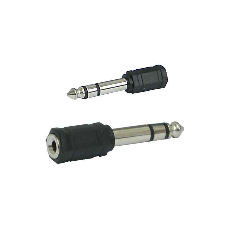 Plug Adaptador Audio P2 Femea X P10 Macho Estereo Niquel