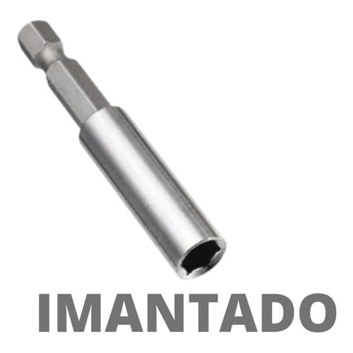 Porta Bit Extensor Magnético Aço Cromo Vanádio 60mm X 1/4