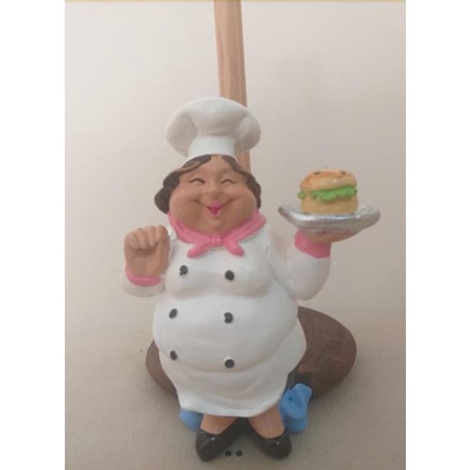 Cozinheira Porta Rolo De Papel Toalha Decoração Cozinha