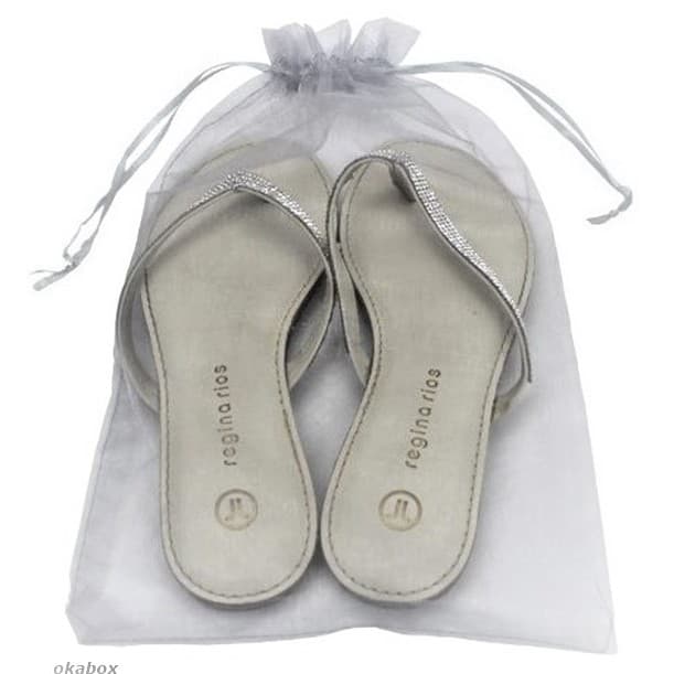 50 saquinho de organza 20x30 branco
