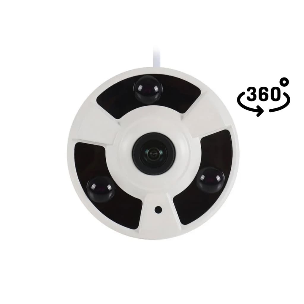 Câmera de Segurança 360 Olho de Peixe Wi-fi Panorâmica Com Infravermelho
