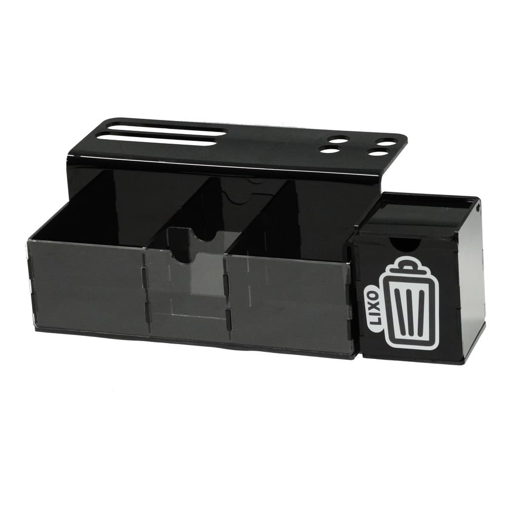 Suporte Black Bala, Alcool em Gel + Lixeira