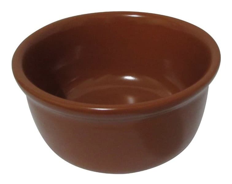 Cumbuca Refratária Tigela G 1100ml De Porcelana Marrom Restaurante Ideal Sopa Feijoada Batata Caldo