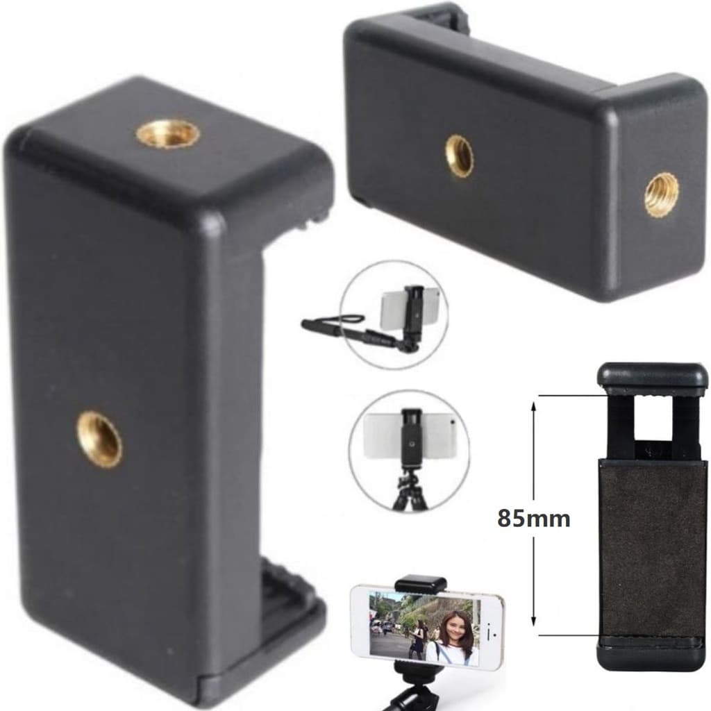 Suporte Adaptador Para Celular Smartphone Universal Com Encaixe 1/4 Tripé Holder Iphone Android