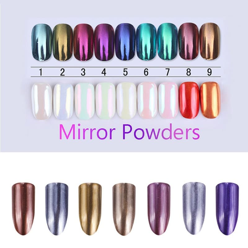 Mirror Nail Glitter Pigment Powder Gold Blue Purple Dust Manicure Nail Art Glitter Chrome Powder Decorations presente