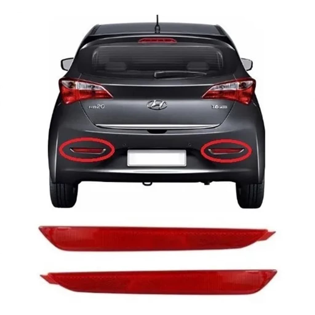Refletor Traseiro Parachoque Hb20 Hatch 2012 2013 2014 2015