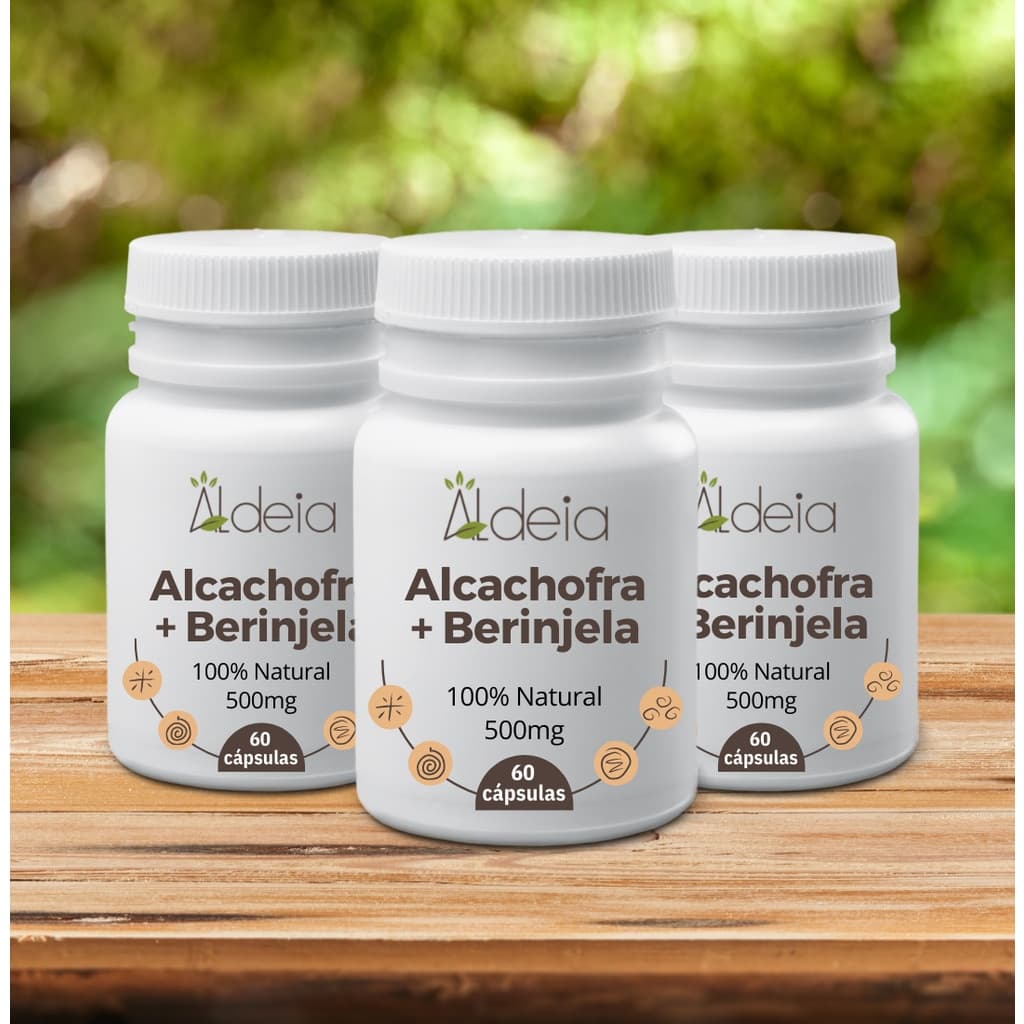 Alcachofra e Berinjela - 60cps - 500mg - Aldeia - 1 Unidade