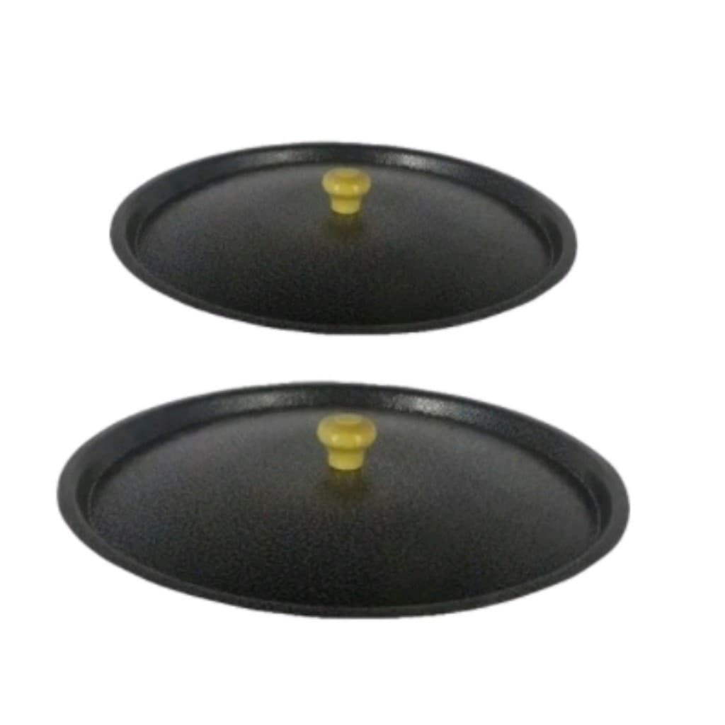01-Tampas PRETAS craqueadas Avulsas Alumínio Leve N. 16,18,20,22 ou 24 cm Panelas, Frigideiras Caldeirões