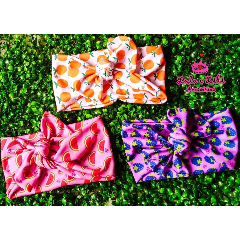 Faixa De Cabelo Headband Modelo Turbante Frutas