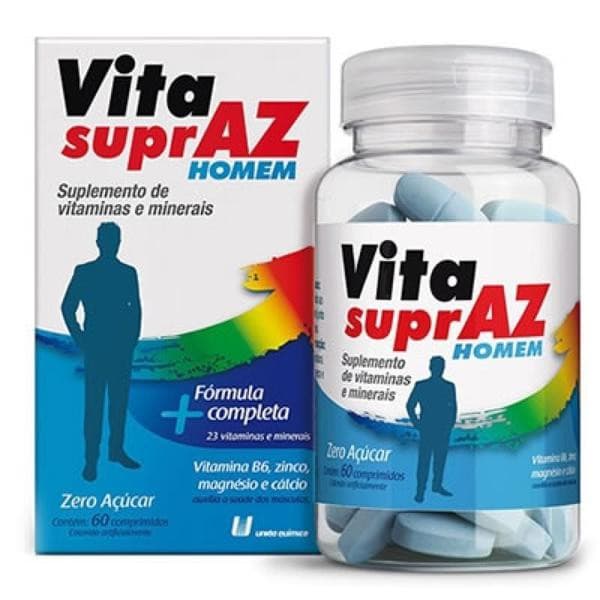 Vita Supraz Homem Vitaminas E Minerais Zero Açúcar 60cpr