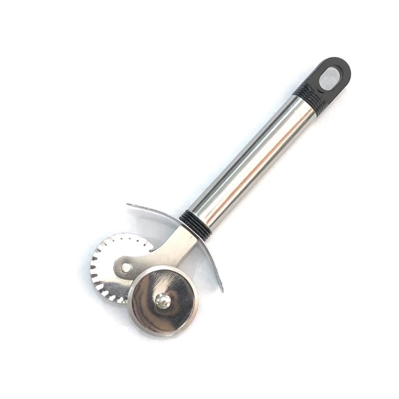 Cortador de Pizza e Massa, Carretilha Dupla para Massas Inox