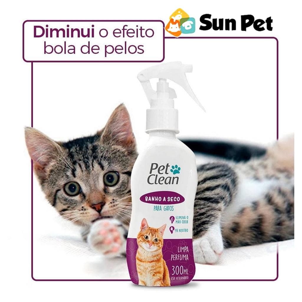 Banho a Seco Gatos 300ml Pet Clean