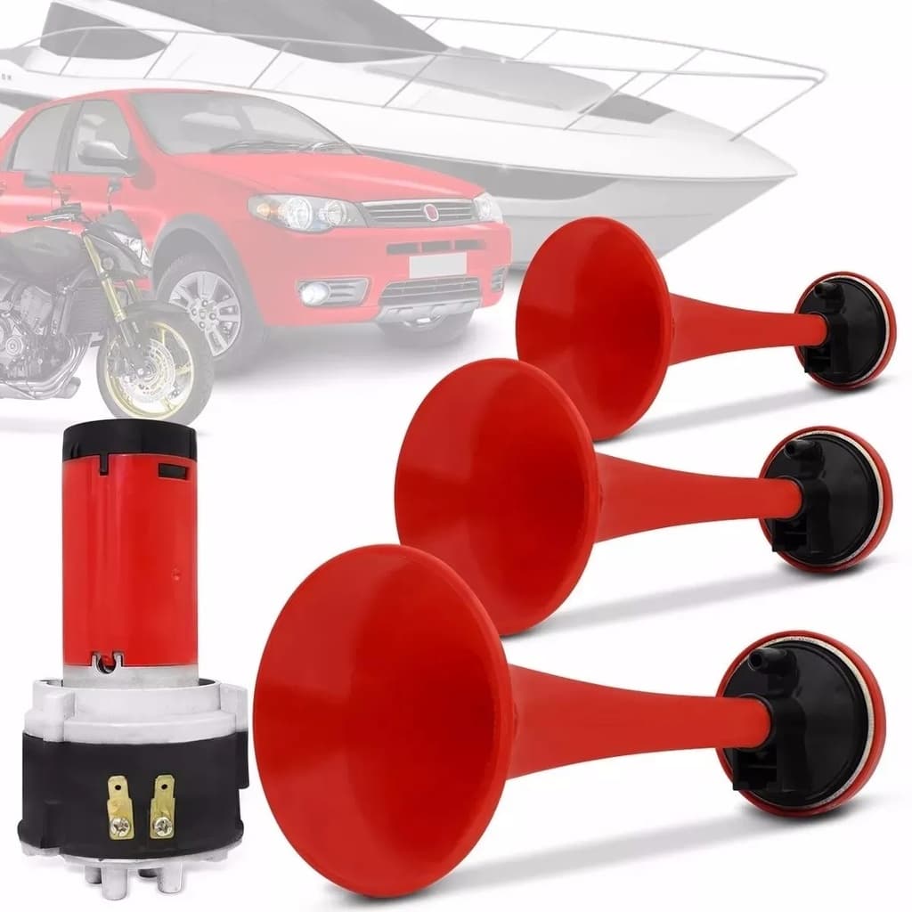 Buzina Verdureiro E Compressor 12v Carros, Motos E Lanchas