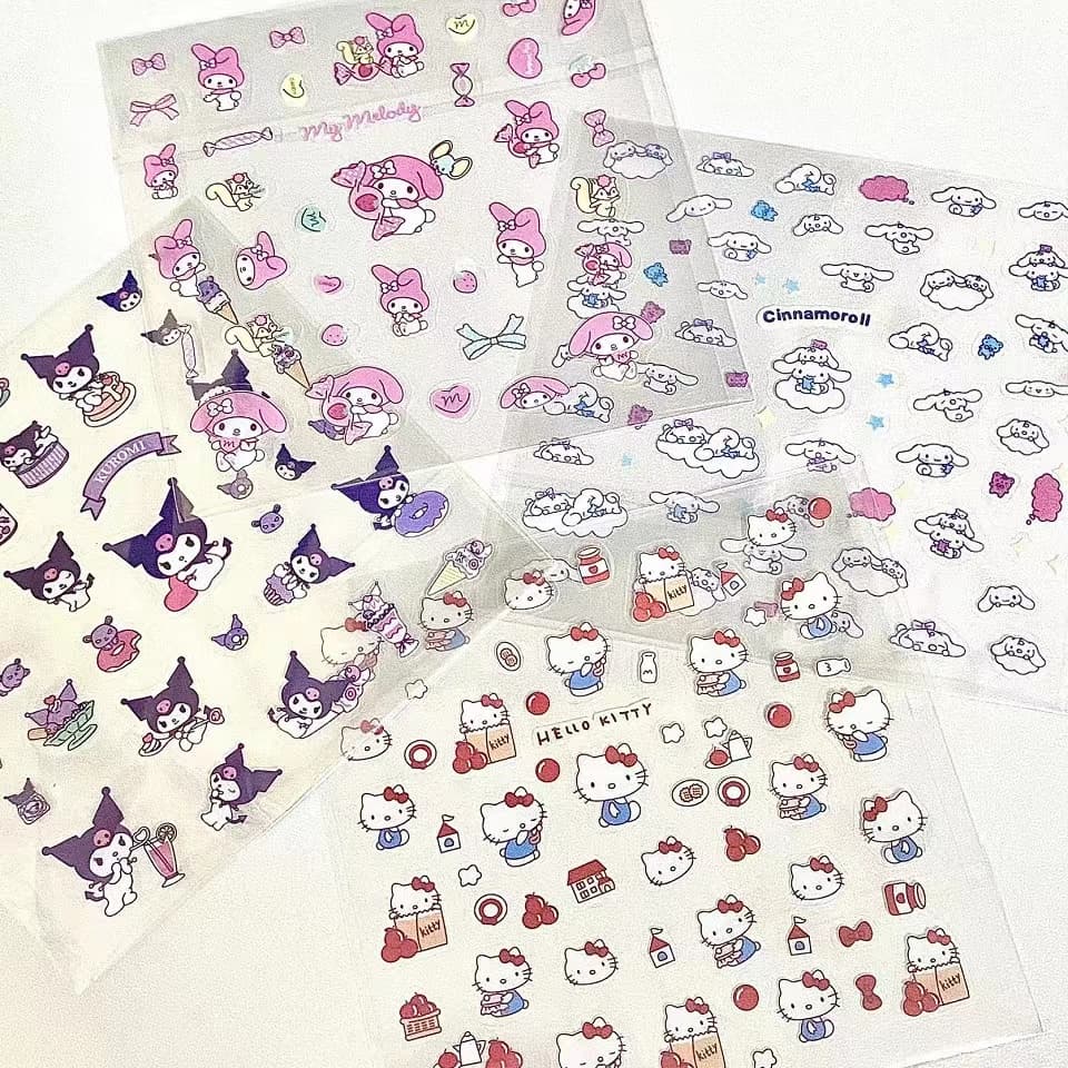 Bonito dos desenhos animados adesivos transparentes decoração criativa à prova dwaterproof água diy artesanal pequeno Ma