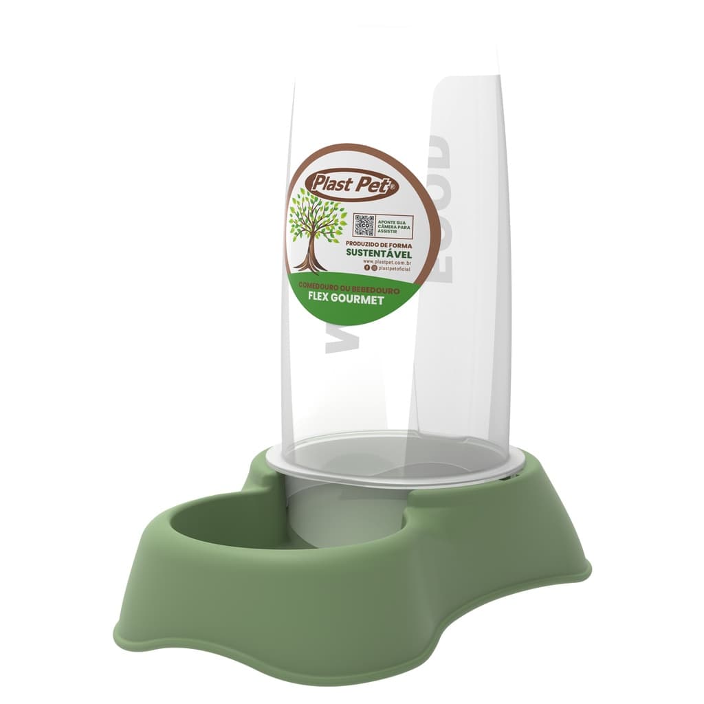 Bebedouro e Comedouro Eco Sustentável FLEX GOURMET Plast Pet 1500mL Escolha a Cor LANÇAMENTO