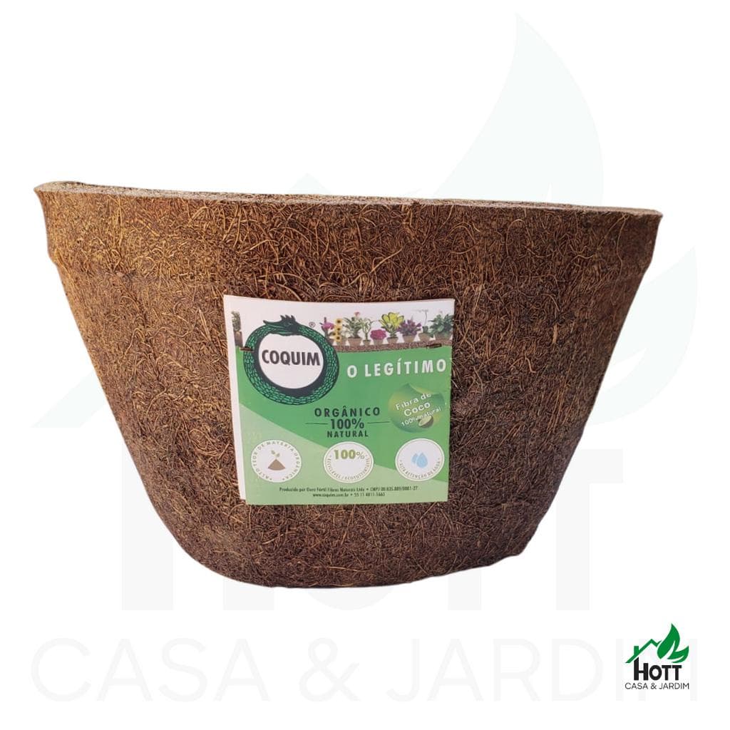 Vaso Para Plantas Em Fibra De Coco Coquim Cônico Nº14 (26x18cm)