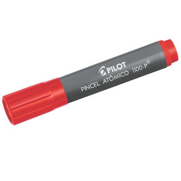 Pincel Atômico Pilot 1100 Marcador Permanente Recarregável Qualidade Pilot 1100-P - Vermelho