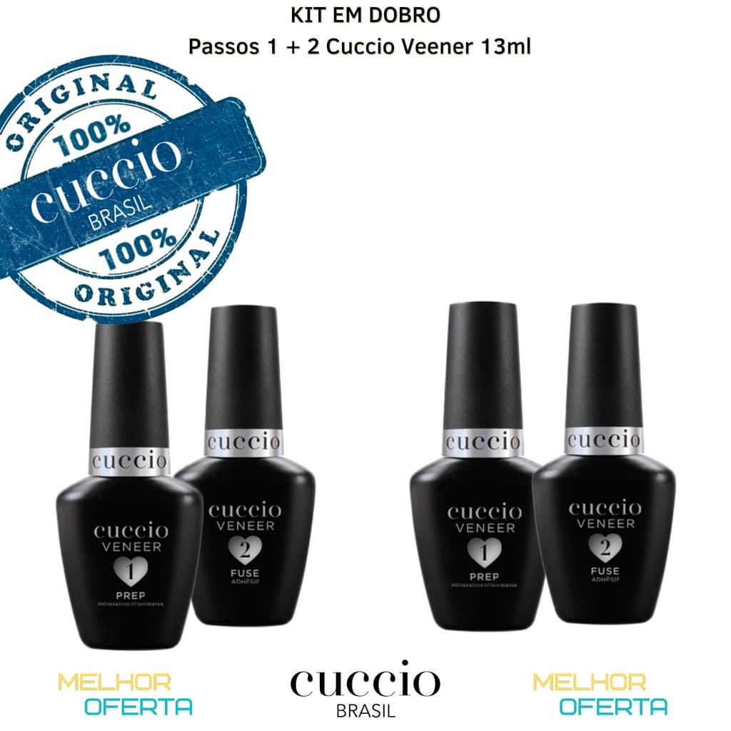 2 Kits Passo 1 + Passo 2 - 13ml Cuccio