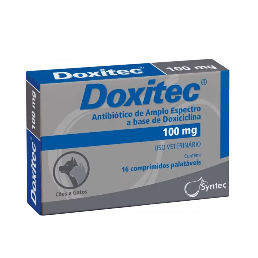 Antibiótico Doxitec Syntec 100mg - 16 Comprimidos 1UN