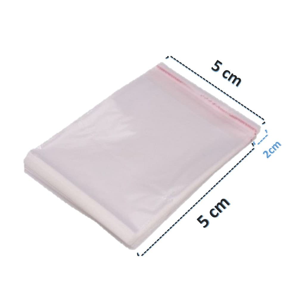 Saco Adesivado Saquinho Plástico Transparente 5x5 200 Unidades