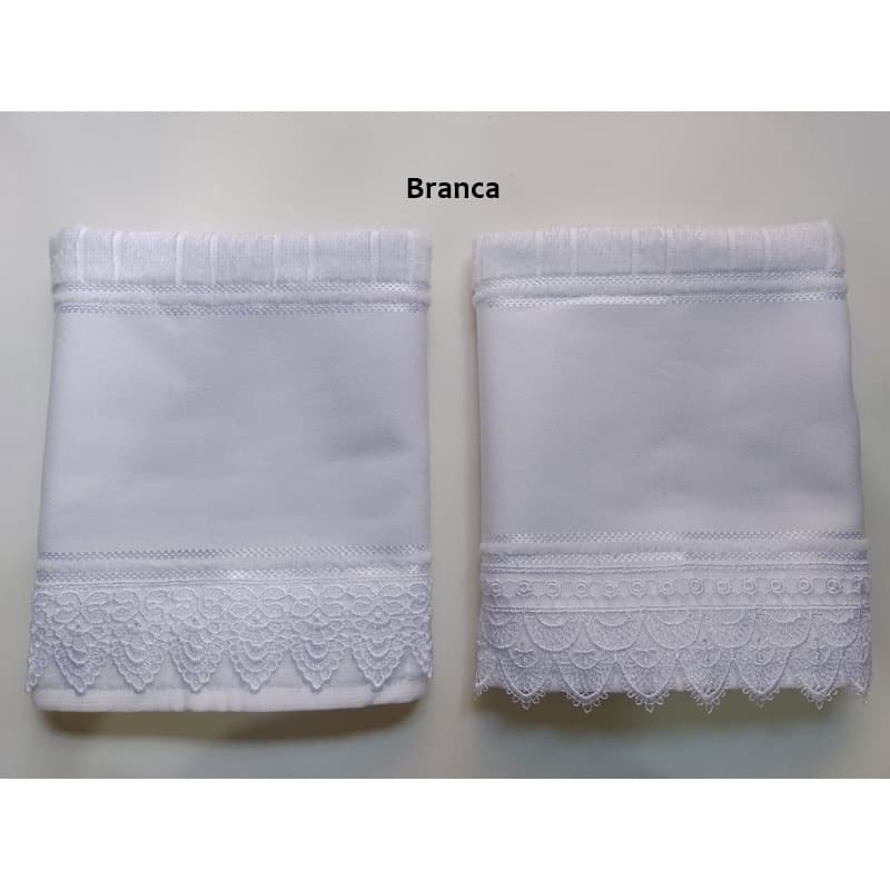 Kit 4 Toalhas de Rosto com Guipir para Pintura - Linha Artesanalle - Marca Dohler