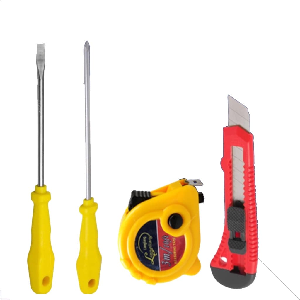 KIT de Chaves e Ferramentas Chave Philips e Fenda Estilete Trena