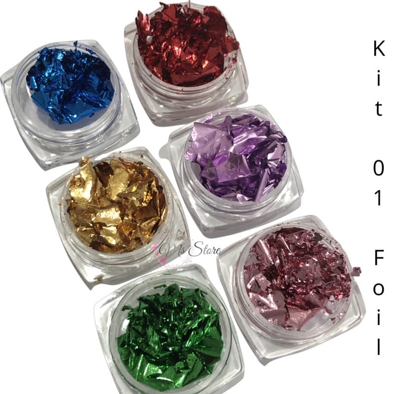 Glitter para Unhas em Gel Acrílico e Unhas naturais Foil para decoração verde