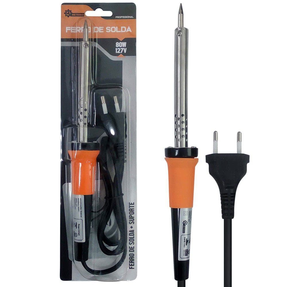 Ferro De Solda Profissional 30W / 40W / 60W / 80W Com Suporte - Inmetro