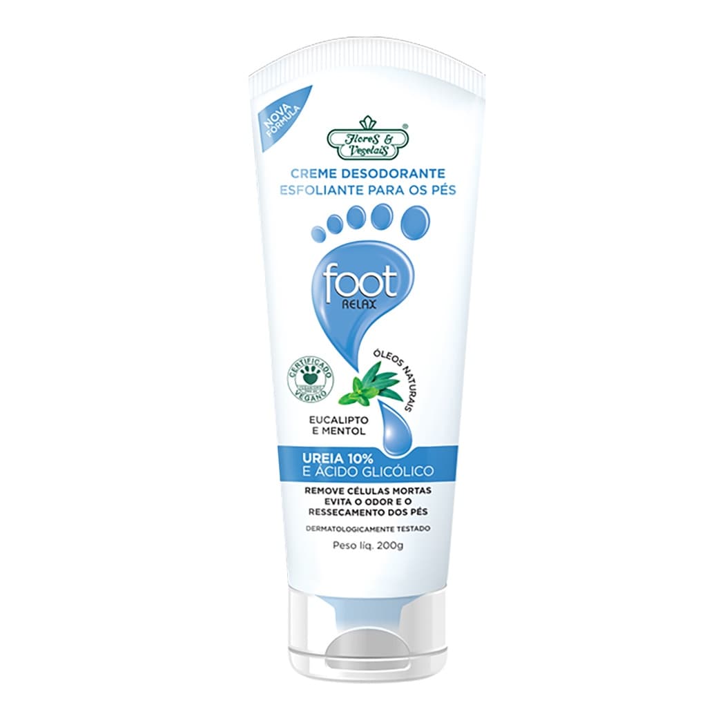 Creme Desodorante Esfoliante Pés Flores E Vegetais - 200g