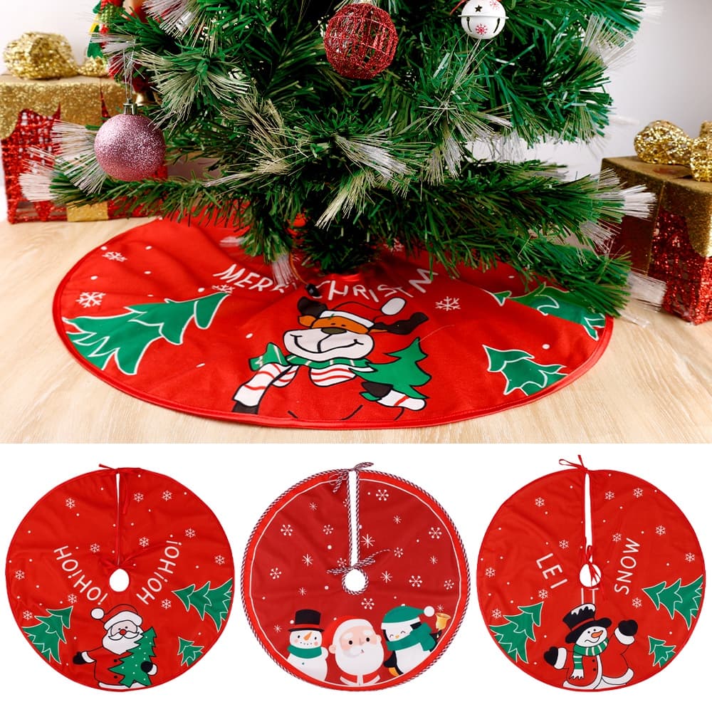 90cm Saia Árvore De Natal Tapete De Feliz Decorações De Ornamento Ano Novo Decoração De Casa