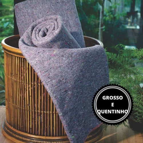 Cobertor Manta Solteiro Doação Popular 2,10m X 1,40 Morador Situação Rua Coberto Coberta Pet Mudança