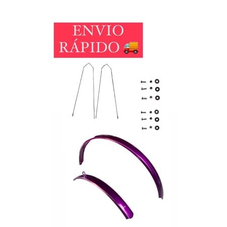 Kit Paralama Roxo Violeta Azul Preto Aço Aro 26 Bike Kit Completo Caloi Monark E Outras