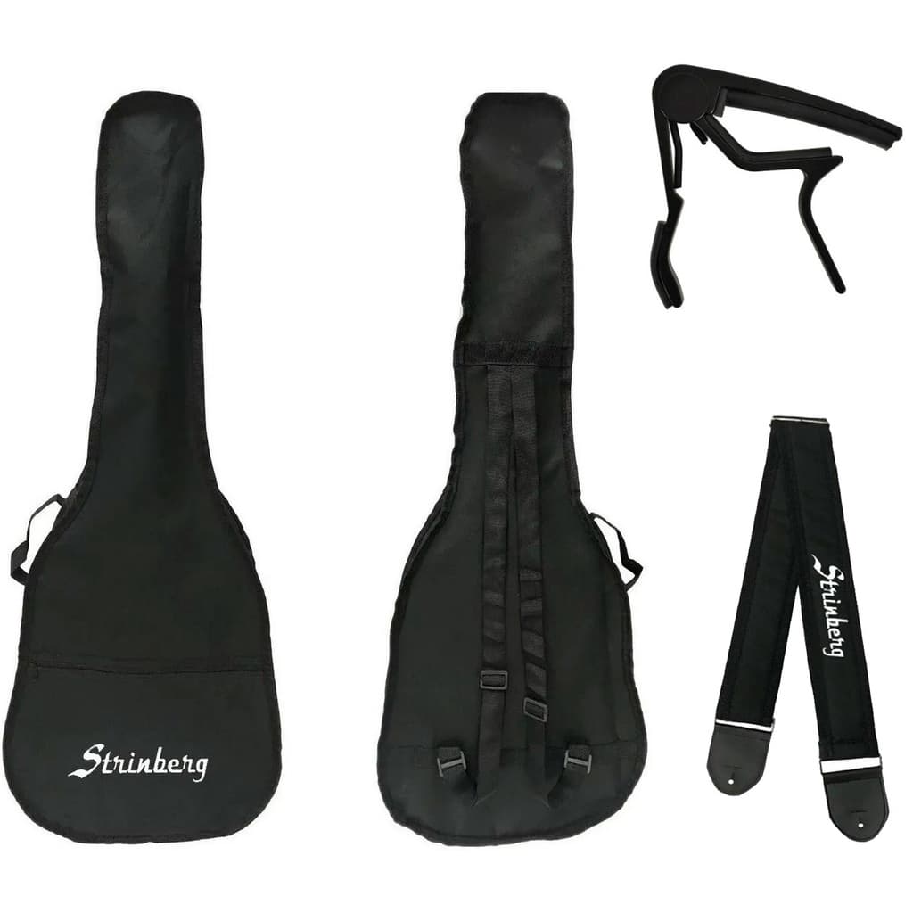 Capa Para Violão Strinberg Folk Simples + Correia & Capotraste