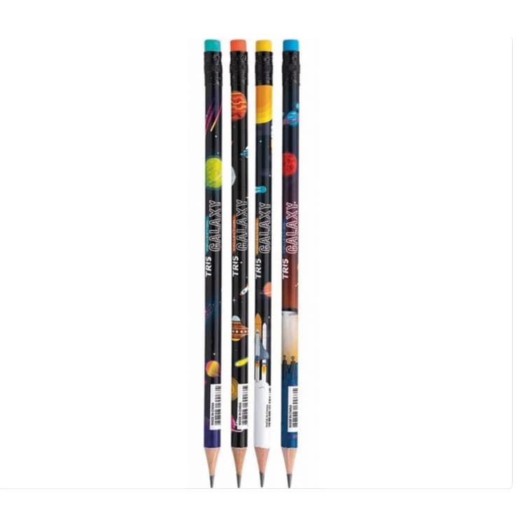Lápis Preto C/ Borracha Galaxy Tris